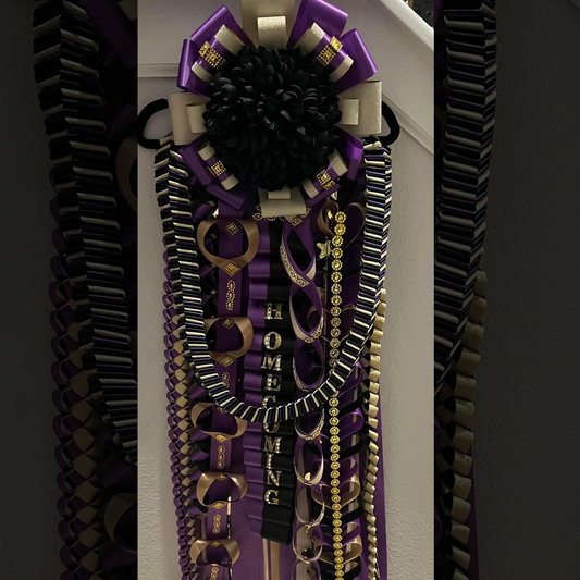 Purple & Gold Homecoming Mum