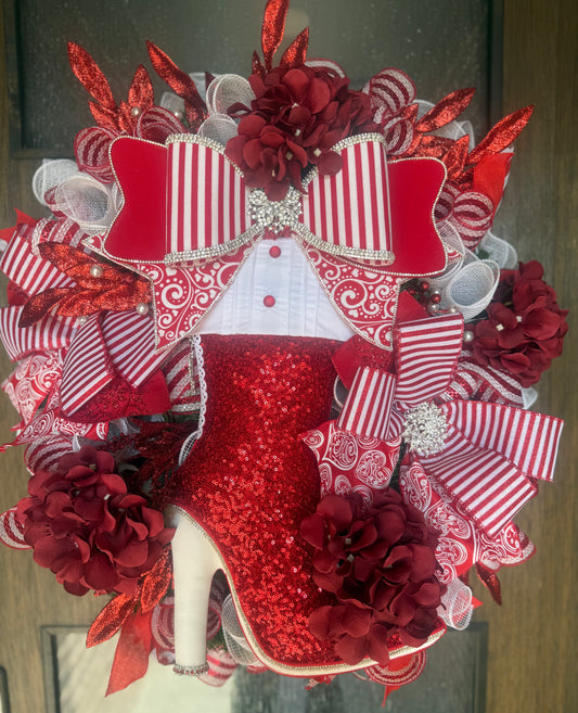 Red Boot Wreath